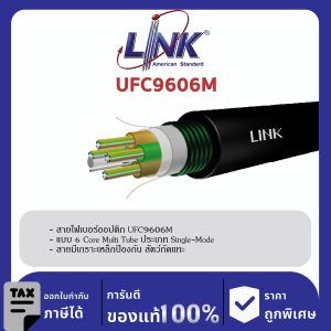 LINK (รุ่น UFC9606M) F.O. Armored, Multi-Tube 6 Core, OS2, Single Jacket 4,000 M.