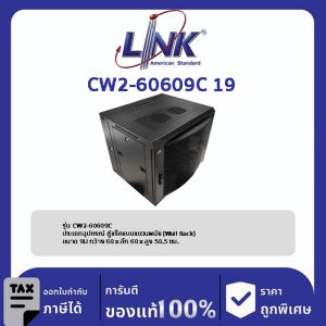 Link CW2-60609C 19" ตู้ Wall Rack Wave CURVE Perforate 9U