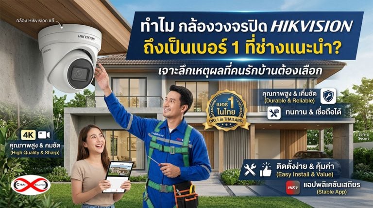 ทำไม กล้องวงจรปิดHikvision ถึงเป็นเบอร์ 1 ที่ช่างแนะนำ? เจาะลึกเหตุผลที่คนรักบ้านต้องเลือก