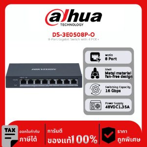 SOHO Switch รุ่น DS-3E0508P-O 8-Port Gigabit Switch with 4 POE+